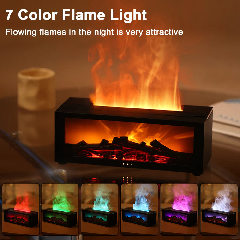Flame Aromatherapy Machine Essential Oil Diffuser Home