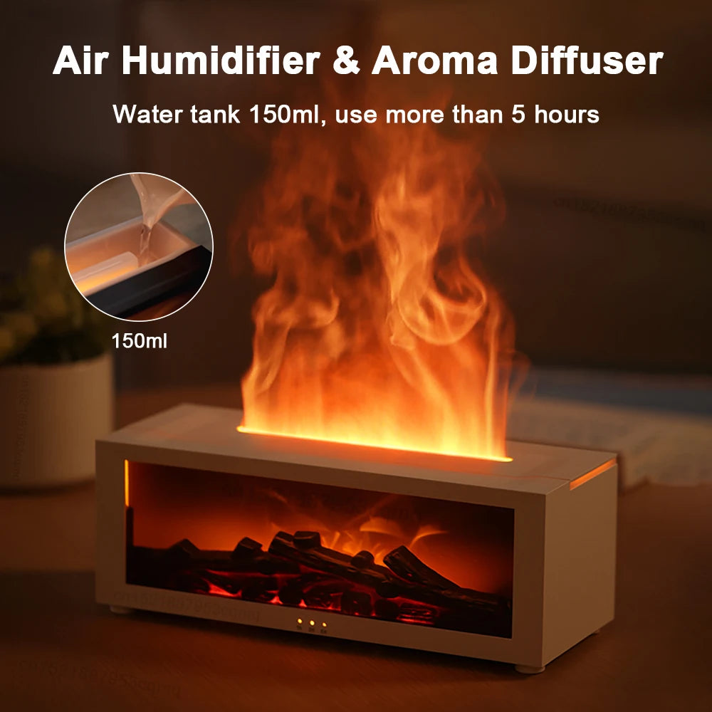 Flame Aromatherapy Machine Essential Oil Diffuser Home